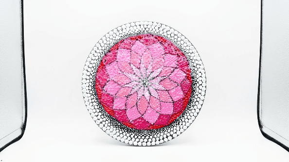 Handcrafted Pink Floral Mandala Art with Glossy Resin Finish on MDF – 30 cm Handcrafted Pink Floral Mandala Art with Glossy Resin Finish on MDF – 30 cm