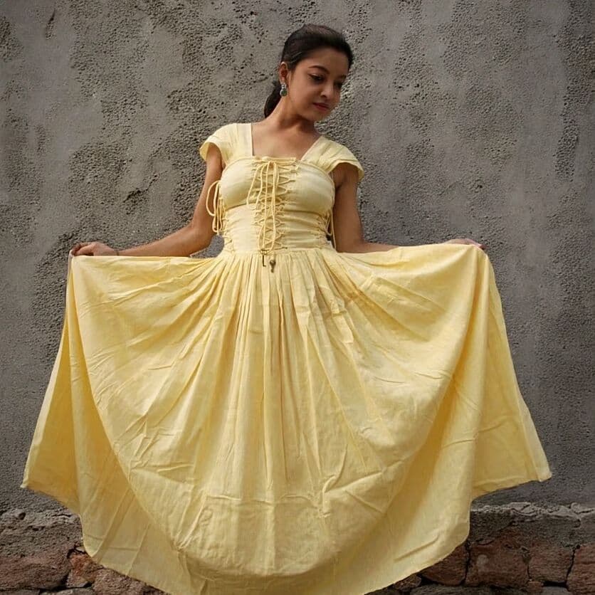 Front & Side Lace Up Corset Style Vintage theme Summer Dress / Party Wear Front & Side Lace Up Corset Style Vintage theme Summer Dress / Party Wear