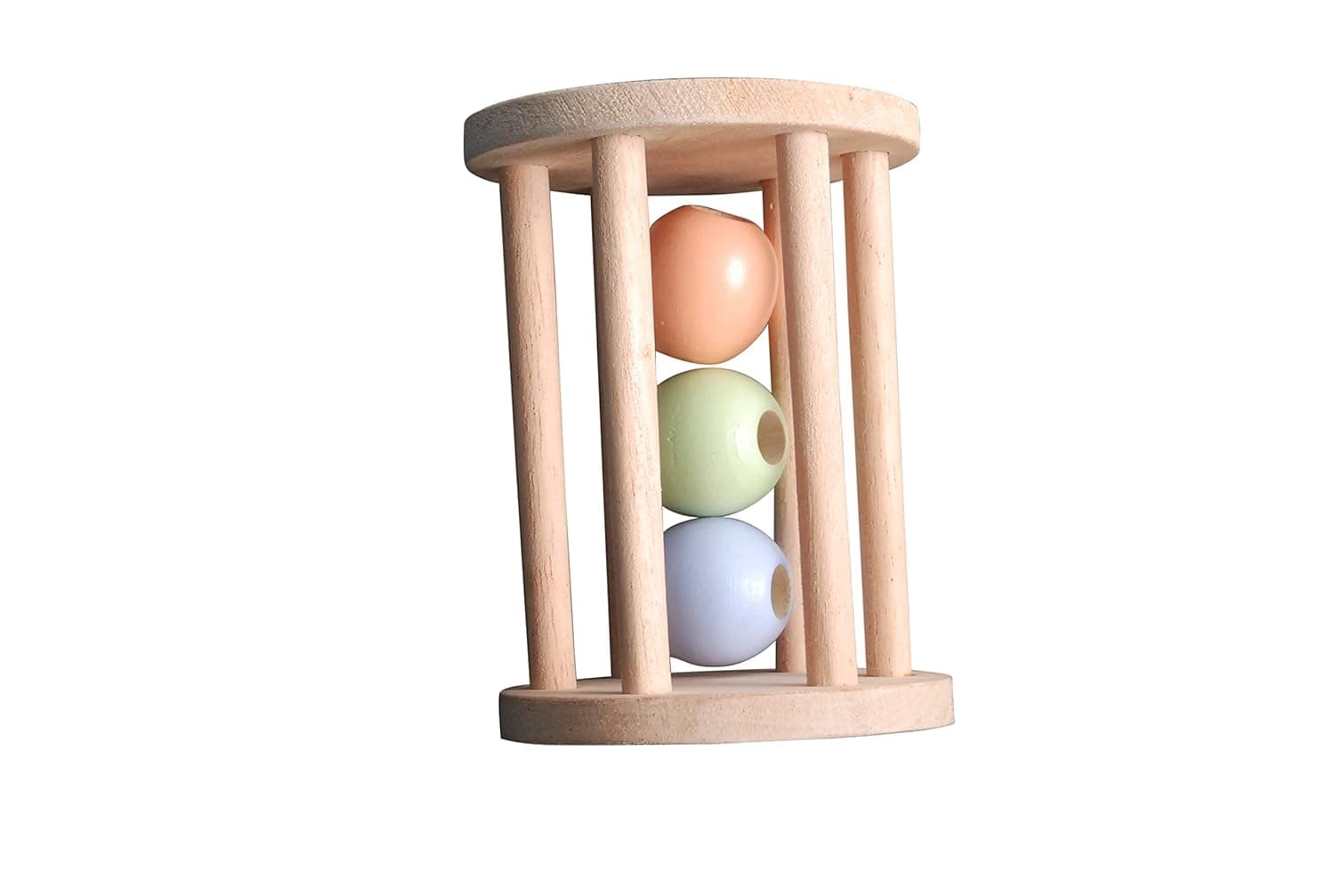 Channapatna Toys Wooden Rolling Rattle Toy for Baby, Infants, New Born Babies (3+ Months) Channapatna Toys Wooden Rolling Rattle Toy for Baby, Infants, New Born Babies (3+ Months)