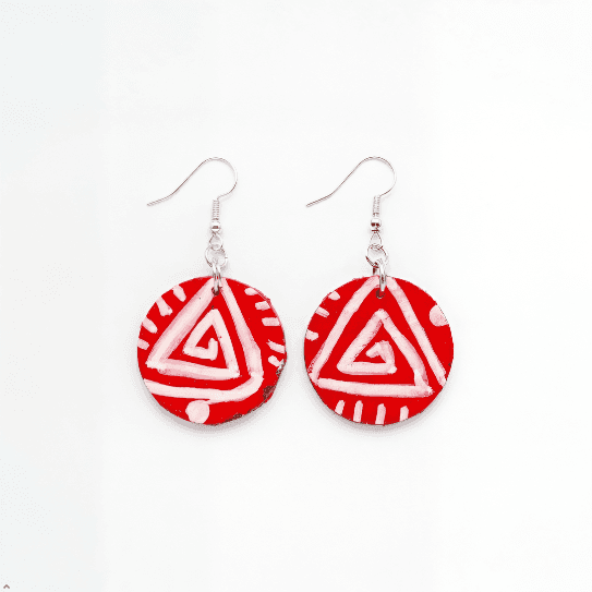Handcrafted MDF Board Artistic Earring Set – Elegant Decorative Ethnic Jewellery for Festive & Traditional Styling Handcrafted MDF Board Artistic Earring Set – Elegant Decorative Ethnic Jewellery for Festive & Traditional Styling