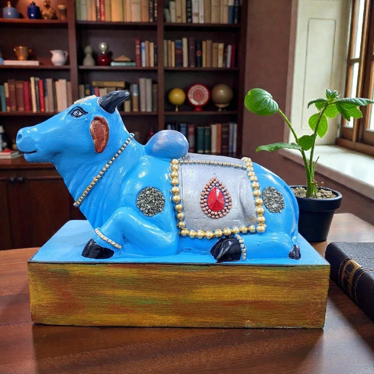 Pyrite Engraved Nandi – Vastu Bull Idol for Wealth, Business Growth & Positive Energy Pyrite Engraved Nandi – Vastu Bull Idol for Wealth, Business Growth & Positive Energy